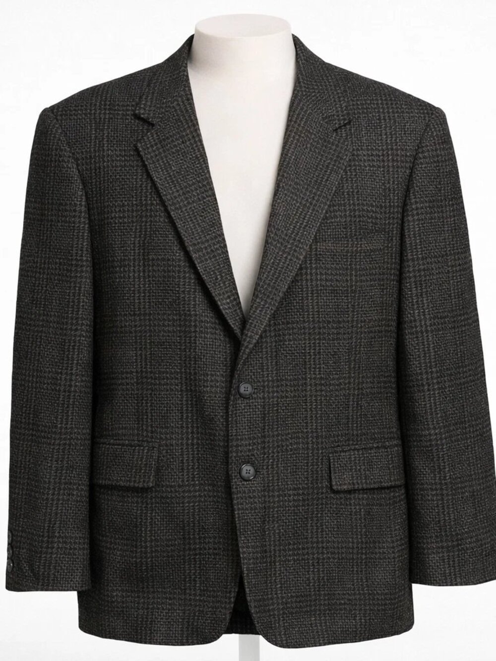Vintage Sutter & Grant Tweed Wool Blazer 40R Coat Tweed Pockets USA Tailored